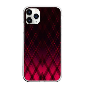 Чехол для iPhone 11 Pro Max матовый с принтом Геометрический градиентный фон в Петрозаводске, Силикон |  | абстрактный | вишневый | геометрический | градиентный | клетка | красный | модный | плед | современный