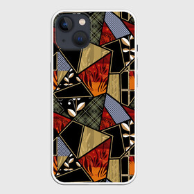 Чехол для iPhone 13 с принтом Разноцветные заплатки в Петрозаводске,  |  | flaps | patchwork | деревенский | заплатки | модный | популярный | пэчворк | разноцветный | рустик | этнический