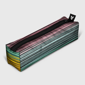 Пенал школьный 3D с принтом Модный полосатый узор  в Петрозаводске, 100% полиэстер | плотная ткань, застежка на молнии | желтый | модный | молодежный | разноцветные линии | разноцветный полосатый | розовый | салатовый | современный