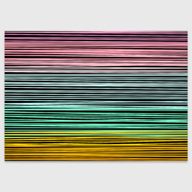 Поздравительная открытка с принтом Модный полосатый узор  в Петрозаводске, 100% бумага | плотность бумаги 280 г/м2, матовая, на обратной стороне линовка и место для марки
 | желтый | модный | молодежный | разноцветные линии | разноцветный полосатый | розовый | салатовый | современный