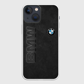 Чехол для iPhone 13 mini с принтом BMW LOGO AND INSCRIPTION в Петрозаводске,  |  | Тематика изображения на принте: bmw | авто | автомобиль | бмв | логотип | марка | машина | надпись | текстура