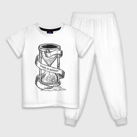 Детская пижама хлопок с принтом Время - деньги в Петрозаводске, 100% хлопок |  брюки и футболка прямого кроя, без карманов, на брюках мягкая резинка на поясе и по низу штанин
 | богатство | время | деньги | песочные часы | таймер | часы