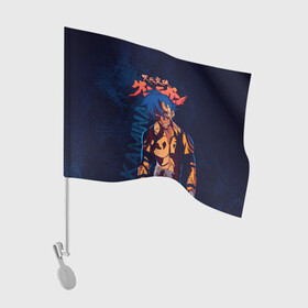 Флаг для автомобиля с принтом Камина Гуррен Лаганн в Петрозаводске, 100% полиэстер | Размер: 30*21 см | gurren lagann | kamina | tengen toppa gurren lagann | гуррен | гуррен лаганн | камина дзиха | лаганн