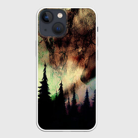 Чехол для iPhone 13 mini с принтом СТРАШНЫЙ ЛЕС в Петрозаводске,  |  | абстракция | живопись | искуство | лес | рисунок