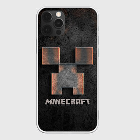 Чехол для iPhone 12 Pro с принтом MINECRAFT TEXTURE IRON в Петрозаводске, силикон | область печати: задняя сторона чехла, без боковых панелей | creeper | game | minecraft | железо | игра | компьютерная | крипер | криппер | майн | майнкрафт | текстура