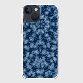 Чехол для iPhone 13 mini с принтом Модный  абстрактный узор в Петрозаводске,  |  | калейдоскоп | летний | модный | молодежный | пляжный рисунок | синий | современный | цветочный орнамент