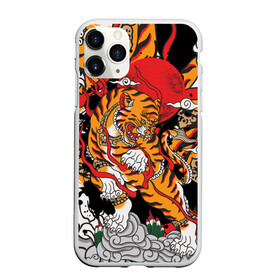 Чехол для iPhone 11 Pro матовый с принтом Самурайский тигр в Петрозаводске, Силикон |  | воин | год тигра | закат | крупная кошка | полосы | тигр | тигриная лапа | хищник
