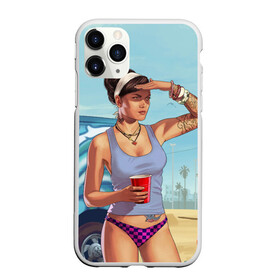 Чехол для iPhone 11 Pro матовый с принтом girl with coffee в Петрозаводске, Силикон |  | art | beach | car | game | grand theft auto v | gta 5 | gta online | sand | sky | арт | гта 5 | гта онлайн | игра | машина | небо | песок | пляж