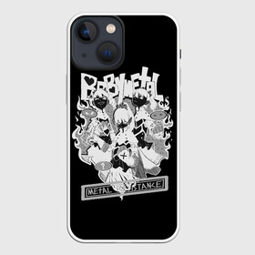 Чехол для iPhone 13 mini с принтом Baby Metal Negative в Петрозаводске,  |  | alternative | baby metal | babymetal | metall | music | rock | альтернатива | каваий метал | металл | моа кикути | музыка | рок | судзука накамото | юи мидзуно