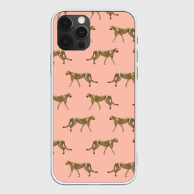 Чехол для iPhone 12 Pro Max с принтом Гепарды на розовом в Петрозаводске, Силикон |  | Тематика изображения на принте: африка | гепард | гепарды | иллюстрация | коты | кошки | крупные кошки | паттерн | пятна | розовый | сафари
