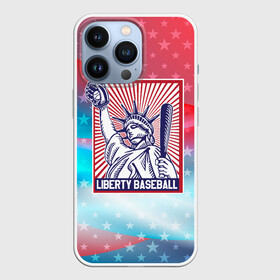 Чехол для iPhone 13 Pro с принтом Бейсбол Liberty city в Петрозаводске,  |  | Тематика изображения на принте: baseball | liberty | usa | бейсбол | либерти | либерти ситти