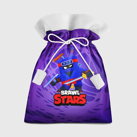 Подарочный 3D мешок с принтом Ninja Ash Brawl Stars Эш  в Петрозаводске, 100% полиэстер | Размер: 29*39 см | Тематика изображения на принте: ash | brawl | brawl stars | brawlstars | brawl_stars | аш | бравл | бравлстарс | эш