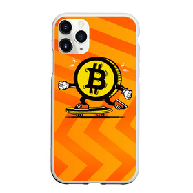 Чехол для iPhone 11 Pro матовый с принтом Биткоин на скейте в Петрозаводске, Силикон |  | bitcoin | альткоин | битки | биткоин | биток | крипта | криптовалюта | монета | сатоши