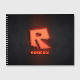 Альбом для рисования с принтом ROBLOX NEON RED в Петрозаводске, 100% бумага
 | матовая бумага, плотность 200 мг. | neon | roblox | игра | компьютерная игра | логотип | неон | онлайн | онлайн игра | роблакс | роблокс