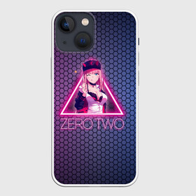 Чехол для iPhone 13 mini с принтом Zero Two в треугольнике в Петрозаводске,  |  | darling | darling in the franxx | zero two | вайфу | зеро ту | код 002 | любимый во франксе | франкс