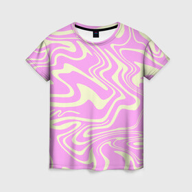 Женская футболка 3D с принтом Лолипоп абстракция в Петрозаводске, 100% полиэфир ( синтетическое хлопкоподобное полотно) | прямой крой, круглый вырез горловины, длина до линии бедер | pewpiepie | абстракция | карамель | карамель на палочке | летний принт | лолипоп | нежные краски | пастельные цвета | розовый | яркий