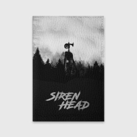 Обложка для паспорта матовая кожа с принтом Forest Siren Head в Петрозаводске, натуральная матовая кожа | размер 19,3 х 13,7 см; прозрачные пластиковые крепления | games | monster | siren head | игры | лес | монстр | сирена | сиреноголовый | страшилка | ужастик | хоррор