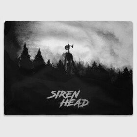 Плед 3D с принтом Forest Siren Head в Петрозаводске, 100% полиэстер | закругленные углы, все края обработаны. Ткань не мнется и не растягивается | games | monster | siren head | игры | лес | монстр | сирена | сиреноголовый | страшилка | ужастик | хоррор