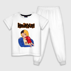 Детская пижама хлопок с принтом КЕНМА КОЗУМЕ / KOZUME KENMA в Петрозаводске, 100% хлопок |  брюки и футболка прямого кроя, без карманов, на брюках мягкая резинка на поясе и по низу штанин
 | anime | haikyu | kozume kenma | manga | nekoma. | аниме | волейбол | герой | кенма козуме | манга | некома | персонаж