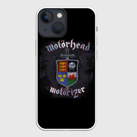 Чехол для iPhone 13 mini с принтом Shield of Motorhead в Петрозаводске,  |  | alternative | metall | motorhead | music | rock | альтернатива | металл | моторхед | моторхэд | музыка | рок