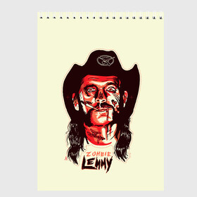 Скетчбук с принтом Zombie Lemmy в Петрозаводске, 100% бумага
 | 48 листов, плотность листов — 100 г/м2, плотность картонной обложки — 250 г/м2. Листы скреплены сверху удобной пружинной спиралью | alternative | metall | motorhead | music | rock | альтернатива | лемми | металл | моторхед | моторхэд | музыка | рок