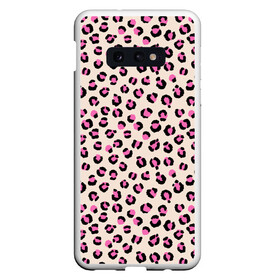 Чехол для Samsung S10E с принтом Леопардовый принт розовый в Петрозаводске, Силикон | Область печати: задняя сторона чехла, без боковых панелей | бежевый | леопард | леопардовый принт | молочный цвет | пятнистый | розовый