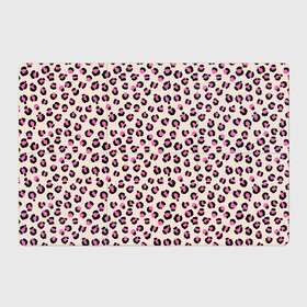 Магнитный плакат 3Х2 с принтом Леопардовый принт розовый в Петрозаводске, Полимерный материал с магнитным слоем | 6 деталей размером 9*9 см | Тематика изображения на принте: бежевый | леопард | леопардовый принт | молочный цвет | пятнистый | розовый