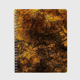 Тетрадь с принтом Желто-черная текстура камня  в Петрозаводске, 100% бумага | 48 листов, плотность листов — 60 г/м2, плотность картонной обложки — 250 г/м2. Листы скреплены сбоку удобной пружинной спиралью. Уголки страниц и обложки скругленные. Цвет линий — светло-серый
 | вулканический | желтый | камень | модный | мрамор | мраморный узор | текстура камня | черный мрамор