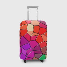 Чехол для чемодана 3D с принтом Мозаика цветная в Петрозаводске, 86% полиэфир, 14% спандекс | двустороннее нанесение принта, прорези для ручек и колес | drawing | figure | mosaic | мозаика | рисунок | фигура