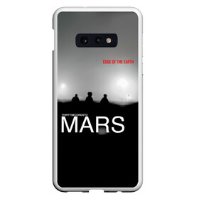 Чехол для Samsung S10E с принтом Thirty Seconds to Mars - Edge of the Earth в Петрозаводске, Силикон | Область печати: задняя сторона чехла, без боковых панелей | 30 seconds to mars | 30 секунд до марса | 30 фстм | 30stm | 30сдм | jared leto | rock band | thirty seconds to mars | альтернативный | гранж | джаред лето | нео | пост | прогрессивный | рок группа | фети секондс ту марс | хард | шеннон