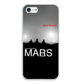 Чехол для iPhone 5/5S матовый с принтом Thirty Seconds to Mars - Edge of the Earth в Петрозаводске, Силикон | Область печати: задняя сторона чехла, без боковых панелей | Тематика изображения на принте: 30 seconds to mars | 30 секунд до марса | 30 фстм | 30stm | 30сдм | jared leto | rock band | thirty seconds to mars | альтернативный | гранж | джаред лето | нео | пост | прогрессивный | рок группа | фети секондс ту марс | хард | шеннон