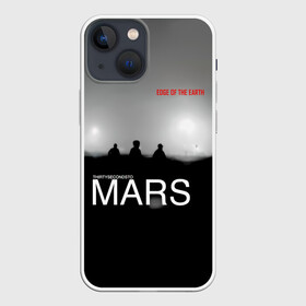 Чехол для iPhone 13 mini с принтом Thirty Seconds to Mars   Edge of the Earth в Петрозаводске,  |  | Тематика изображения на принте: 30 seconds to mars | 30 секунд до марса | 30 фстм | 30stm | 30сдм | jared leto | rock band | thirty seconds to mars | альтернативный | гранж | джаред лето | нео | пост | прогрессивный | рок группа | фети секондс ту марс | хард | шеннон