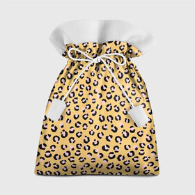 Подарочный 3D мешок с принтом Желтый леопардовый принт в Петрозаводске, 100% полиэстер | Размер: 29*39 см | Тематика изображения на принте: желтый | леопардовый принт | паттерн | пятна | пятнистый | розовый | текстура