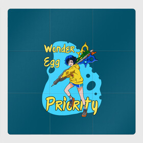 Магнитный плакат 3Х3 с принтом Wonder Egg Priority в Петрозаводске, Полимерный материал с магнитным слоем | 9 деталей размером 9*9 см | ai ooto | wonder egg | wonder egg priority | ай ото | аниме | персонажи | приоритет чудо яйца