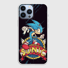 Чехол для iPhone 13 Pro Max с принтом SONIC | СОНИК (Z) в Петрозаводске,  |  | blaze the cat | hedgehog | sega | silver | sonic | speed sonic | быстрый ёж | ёж соник | кошка блейз | метал соник | сега | сильвер | синий ёж | соник