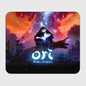 Коврик для мышки прямоугольный с принтом Ori and the Will of the Wisps в Петрозаводске, натуральный каучук | размер 230 х 185 мм; запечатка лицевой стороны | adventure | asleep | forest spirit | naru | night | ori and the will of the wisps | orient | pc game | volcanic eruption | дух леса | извержение вулкана | компьютерная игра | нару | ночь | ори | ори и блуждающие огоньки | приключения | спит