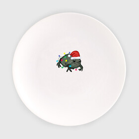 Тарелка с принтом Недовольная лягуха в Новый Год в Петрозаводске, фарфор | диаметр - 210 мм
диаметр для нанесения принта - 120 мм | frog | иллюстрация | лягуха | лягушка | лягушка в колпаке санта клауса | лягушка в лампочках | недовольная лягушка | новогодний | новый год | праздничная лягушка | рисунок | черная дождевая лягушка