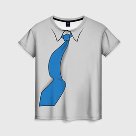 Женская футболка 3D с принтом Дизайн галстука - Tie design в Петрозаводске, 100% полиэфир ( синтетическое хлопкоподобное полотно) | прямой крой, круглый вырез горловины, длина до линии бедер | tie | tie design | tie style | галстука | дизайн галстука | стиль галстука