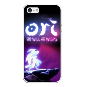 Чехол для iPhone 5/5S матовый с принтом Ori and the Will of the Wisps в Петрозаводске, Силикон | Область печати: задняя сторона чехла, без боковых панелей | adventure | computer game | looks to the sky | ori | ori and the will of the wisps | spirit of the forest | в небо | дух леса | компьютерная игра | ори | ори и блуждающие огоньки | приключения | смотрит