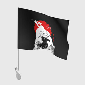 Флаг для автомобиля с принтом Берсерк силуэт Гатса в Петрозаводске, 100% полиэстер | Размер: 30*21 см | berserk | аниме | берсерк | бирсерк | гатс | гатц | клеймо