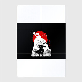 Магнитный плакат 2Х3 с принтом Берсерк силуэт Гатса в Петрозаводске, Полимерный материал с магнитным слоем | 6 деталей размером 9*9 см | berserk | аниме | берсерк | бирсерк | гатс | гатц | клеймо