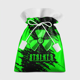 Подарочный 3D мешок с принтом S.T.A.L.K.E.R.  NEON | СТАЛКЕР в Петрозаводске, 100% полиэстер | Размер: 29*39 см | game | stalker | stalker 2 | зона | игра | радиация | сталкер | сталкер 2 | чернобыль