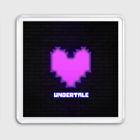 Магнит 55*55 с принтом UNDERTALE PURPLE HEART в Петрозаводске, Пластик | Размер: 65*65 мм; Размер печати: 55*55 мм | Тематика изображения на принте: sans | undertale | андертале | андертейл | игра | подземная история | подземная сказка | санс | сердце | ундертале