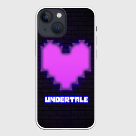 Чехол для iPhone 13 mini с принтом UNDERTALE PURPLE HEART в Петрозаводске,  |  | sans | undertale | андертале | андертейл | игра | подземная история | подземная сказка | санс | сердце | ундертале