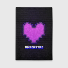 Обложка для автодокументов с принтом UNDERTALE PURPLE HEART в Петрозаводске, натуральная кожа |  размер 19,9*13 см; внутри 4 больших “конверта” для документов и один маленький отдел — туда идеально встанут права | sans | undertale | андертале | андертейл | игра | подземная история | подземная сказка | санс | сердце | ундертале