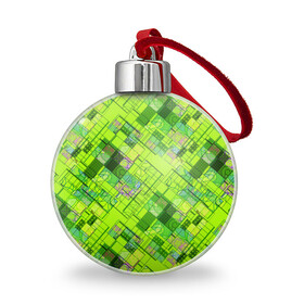 Ёлочный шар с принтом Ярко-зеленый абстрактный узор в Петрозаводске, Пластик | Диаметр: 77 мм | абстрактный | геометрический | детский | зеленый неоновый | креативный | модный | молодежный | неоновый | яркий зеленый