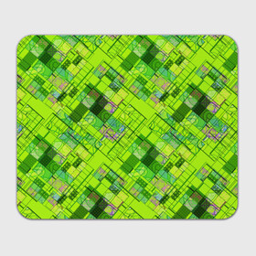 Коврик для мышки прямоугольный с принтом Ярко-зеленый абстрактный узор в Петрозаводске, натуральный каучук | размер 230 х 185 мм; запечатка лицевой стороны | Тематика изображения на принте: абстрактный | геометрический | детский | зеленый неоновый | креативный | модный | молодежный | неоновый | яркий зеленый