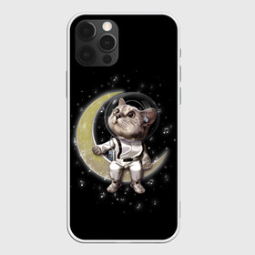 Чехол для iPhone 12 Pro Max с принтом КОТИК НА ЛУНЕ в Петрозаводске, Силикон |  | astronawt | cat | dark | music | night | space | stars | астронавт | животные | звезды | звери | космонавт | космос | кот | котик | музыка | ночь | плеер | скафандр