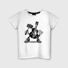 Детская футболка хлопок с принтом Гитара сэлфи в Петрозаводске, 100% хлопок | круглый вырез горловины, полуприлегающий силуэт, длина до линии бедер | Тематика изображения на принте: peace | selfi | гитара | мир | рок | рокер | сэлфи | фотка | электрогитара