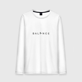 Мужской лонгслив хлопок с принтом Balance в Петрозаводске, 100% хлопок |  | balance | yoga | баланс | йога | равновесие